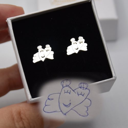 pendientes de plata personalizados dibujo joya