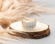 anillo de plata para mujer con latidos de bebé